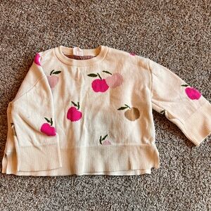 Baby Gap Cream Sweater with Apples